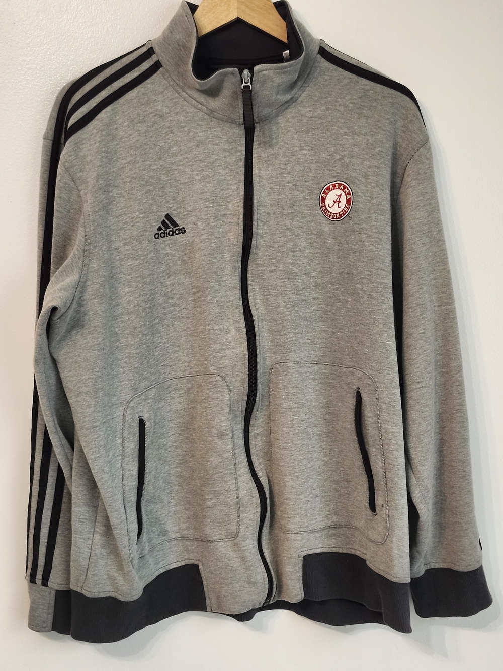 Adidas Men XL 2012 Alabama BCS Championship Gray Full Zip Jacket